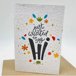 South Africa Plantable Note Card - Just Want to Say Hi