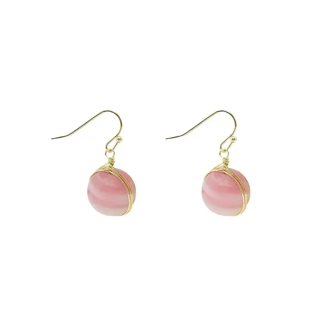 Earrings - Marbled Glass Drop