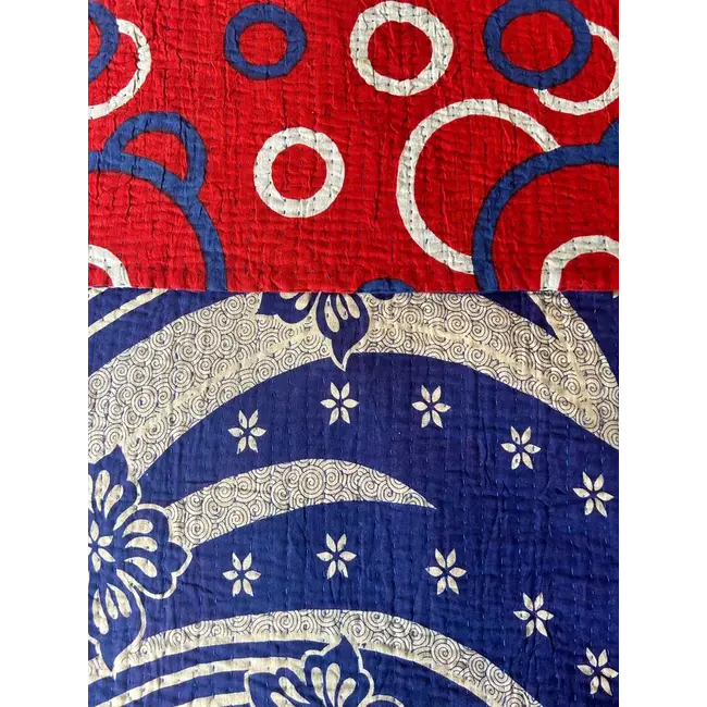 Upcycled Sari Kantha Blanket