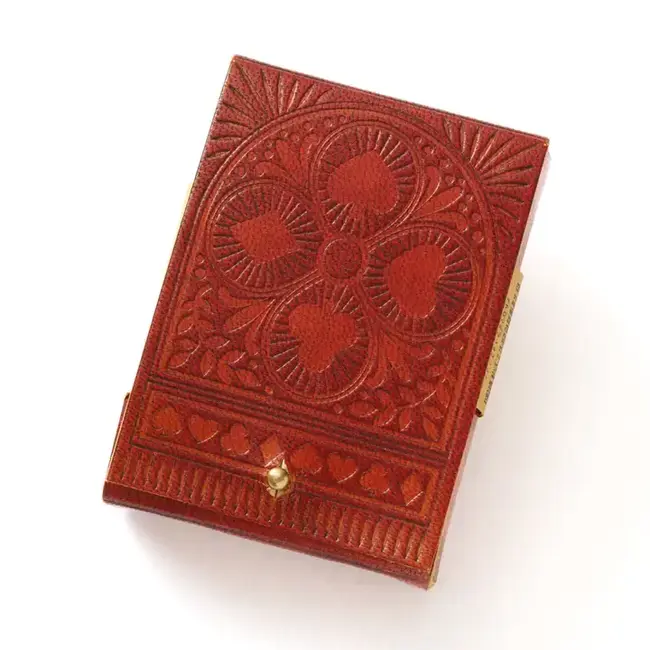 Embossed Leather Playing Cards Set