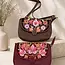 Bag - Embroidered Velvet & Vegan Leather w/ Clasp