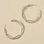 Earrings - Bhavani Silver Geometric Hoop