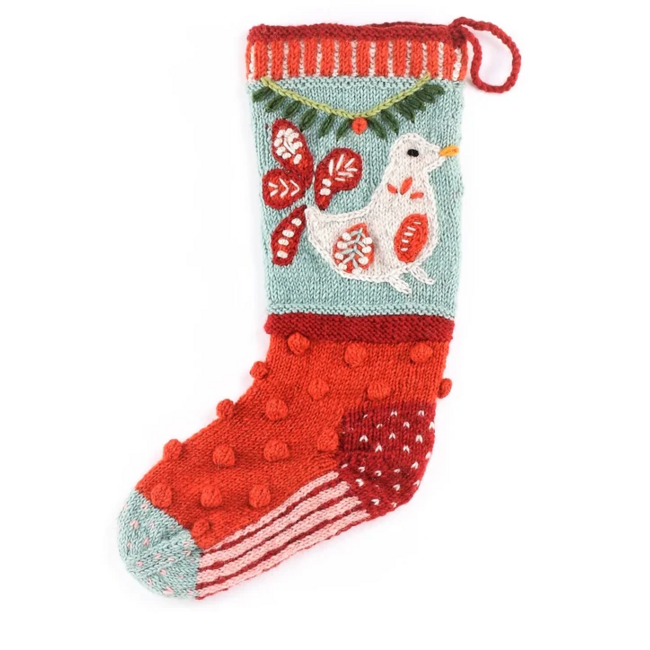 Christmas Stocking - Knit Wool