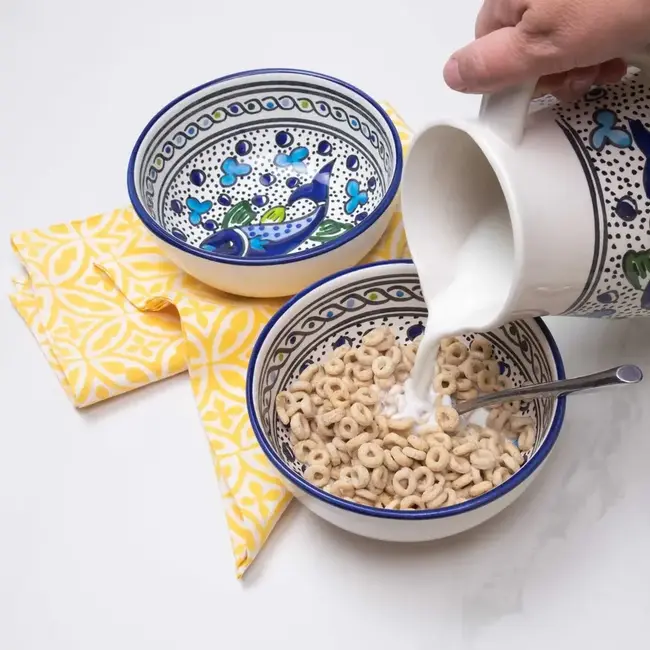 Bowl - Cereal, Ceramic Blue Fish