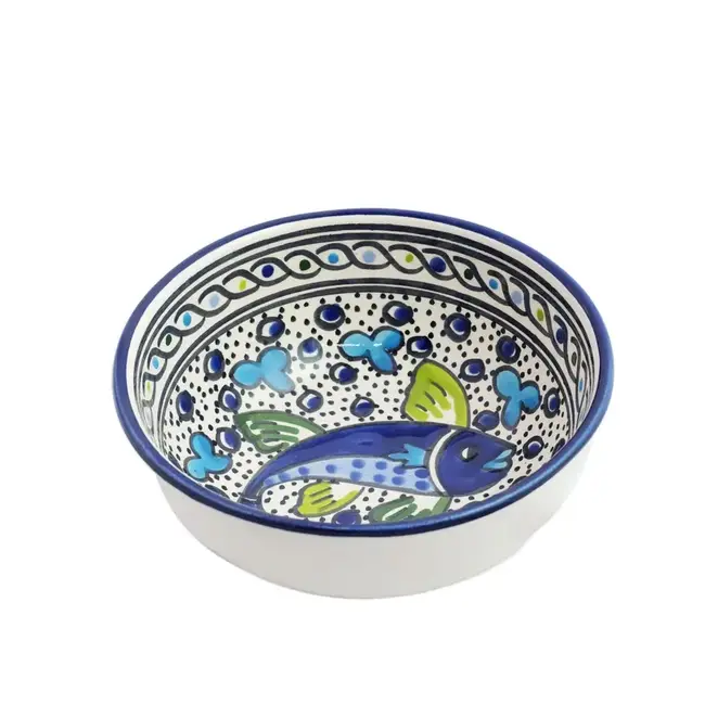 Bowl - Cereal, Ceramic Blue Fish