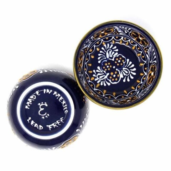 Bowl - Encantada Half Moon, Blue Flowers