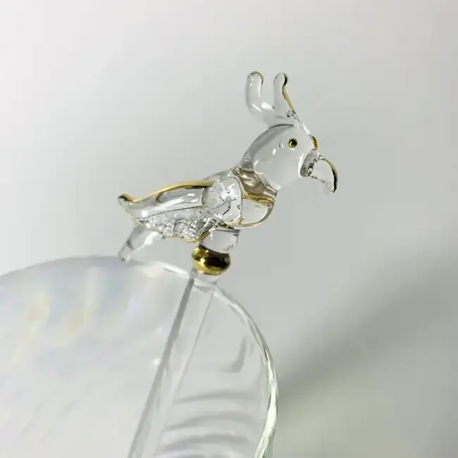 Cocktail Stirrer - Blown Glass Parrot