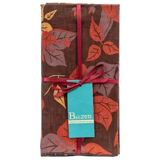 Indonesia Napkin - Set of 4, Cotton, Bougainvillea Pattern