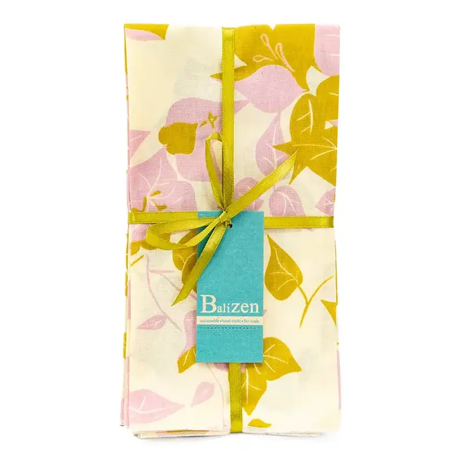Napkin - Set of 4, Cotton, Bougainvillea Pattern