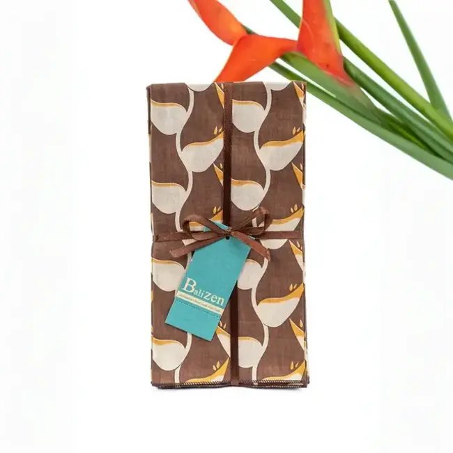Napkin - Set of 4, Cotton, Heliconia Pattern