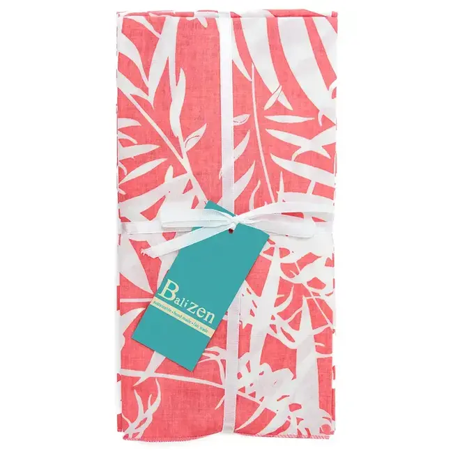 Napkin - Set of 4, Cotton, Palm Leaf Pattern