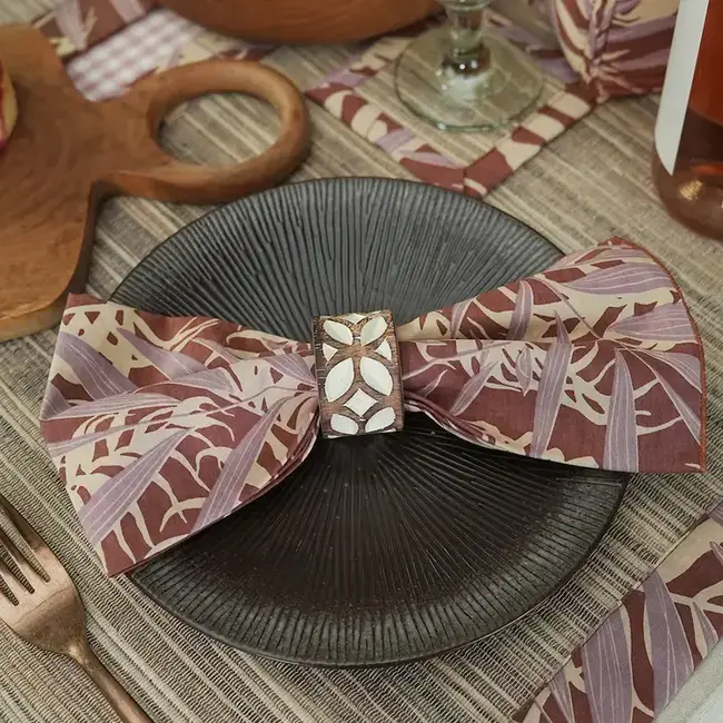 Napkin - Set of 4, Cotton, Palm Leaf Pattern