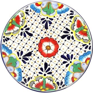 Mexico Plate - Dinner Encantada Dots and Flowers