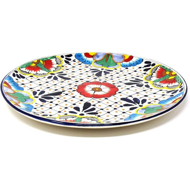 Plate - Dinner Encantada Dots and Flowers