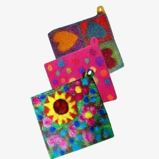 Nepal Pot Holder - Felt Large Square