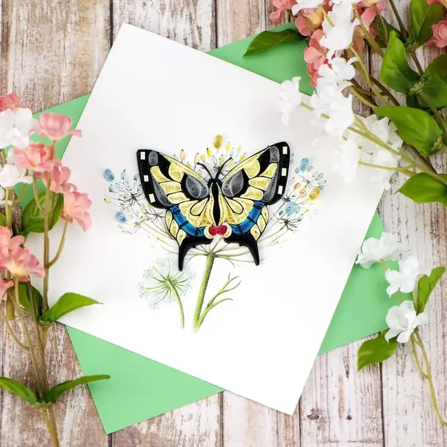 Quilling Card - Swallowtail Butterfly