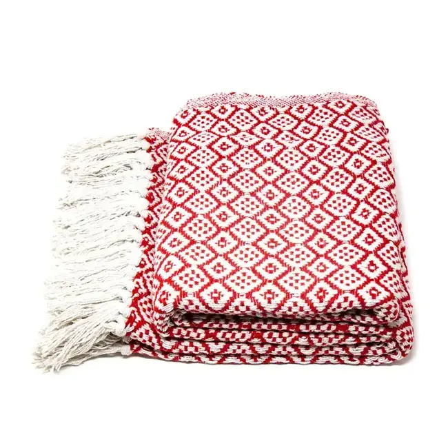 Recycled Cotton Throw w/ Tassels (49x59)