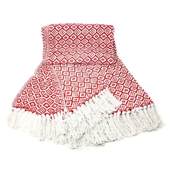 Recycled Cotton Throw w/ Tassels (49x59)