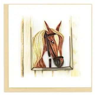 Vietnam Quilling Card - Horse in Stable