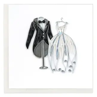 Vietnam Quilling Card - Wedding Tux & Gown