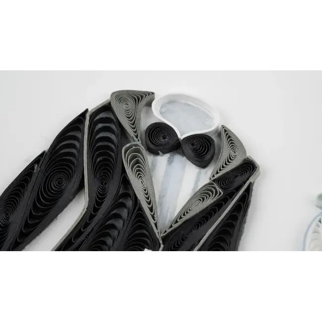 Quilling Card - Wedding Tux & Gown