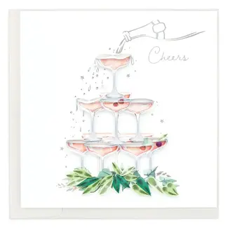 Vietnam Quilling Card - Champagne Tower