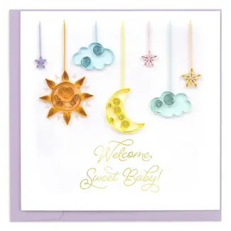 Vietnam Quilling Card - Night Sky Baby
