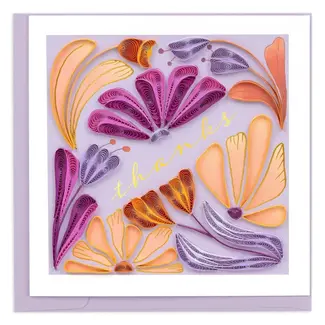 Vietnam Quilling Card - Bold Floral Thank You