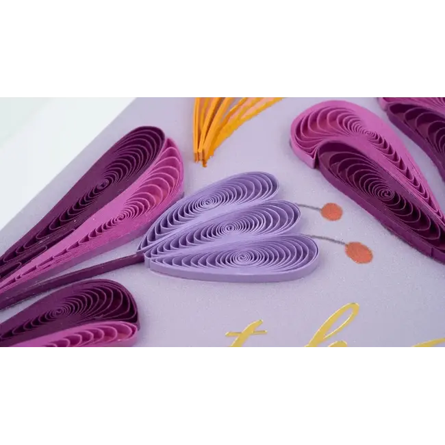 Quilling Card - Bold Floral Thank You