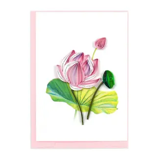 Vietnam Quilling Card Mini - Pink Lotus