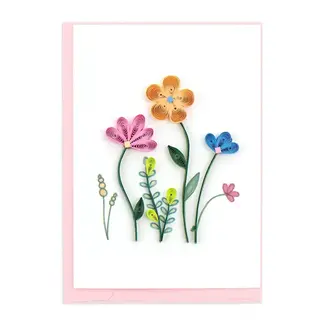 Vietnam Quilling Card Mini - Wildflowers
