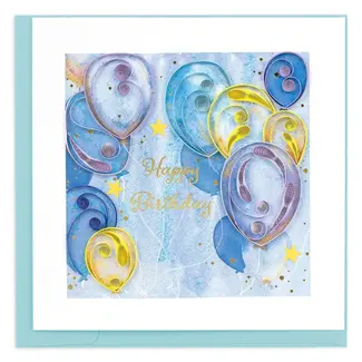 Vietnam Quilling Card - Birthday Balloons & Stars