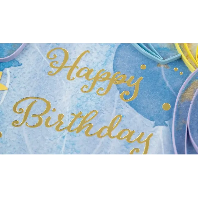 Quilling Card - Birthday Balloons & Stars