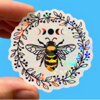 Canada Sticker - Holographic Bee Moon Phases