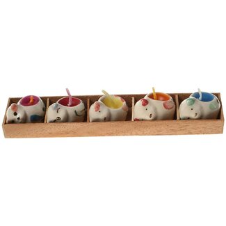 Thailand Mini Candles - Pack of 5  in Cat Shaped Holders