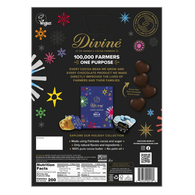 Divine Chocolate Advent Calendar 85g Dark