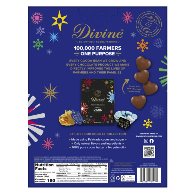 Divine Chocolate Advent Calendar 85g Milk