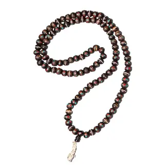 India Meditation Beads - Maru Wood & Stone Mala