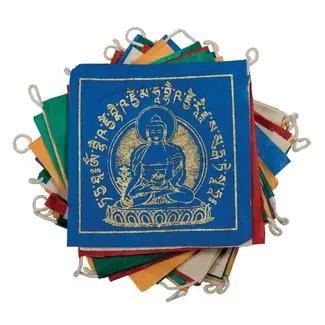 Nepal Prayer Flag - Medicine Buddha, Lokta Paper  8'