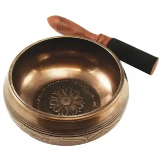 Nepal Singing Bowl - Bronze Lotus 5.25"