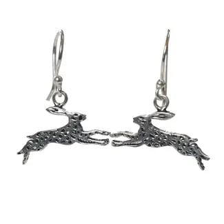 India Earrings -  Hare Silver-Coloured