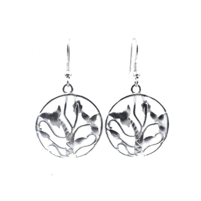 Earrings - Bird in Tree