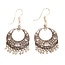 Earrings - Folk Style Circle w/Hanging Beads
