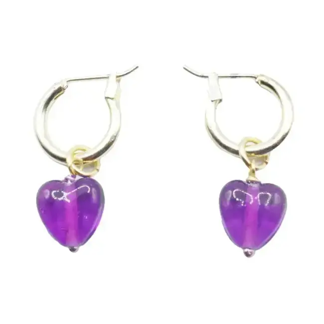 Earrings - Glass Heart