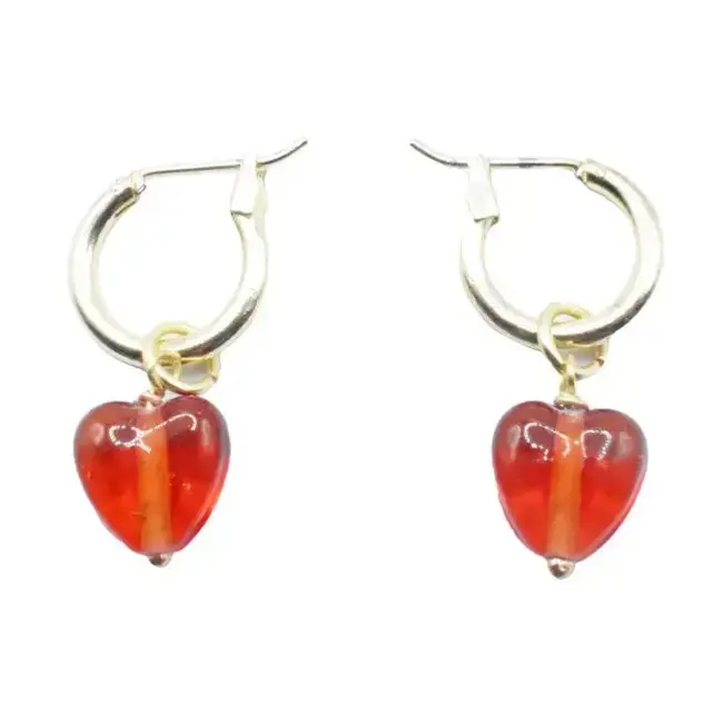 Earrings - Glass Heart