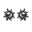 Earrings - Sun Studs Silver-Coloured