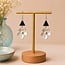 Earrings - Triangle and Flower