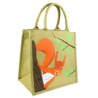 India Tote Bag - Jute Red Squirrel
