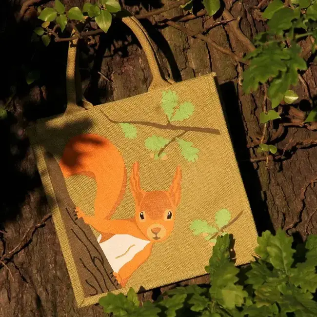 Tote Bag - Jute Red Squirrel