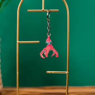 Guatemala Keychain - Beaded Octopus